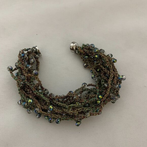 O&N Italy Chunky Beaded bracelet Magnetic Ball Clasp Multicolor,mothers day gift - Picture 9 of 12